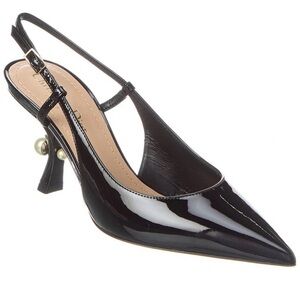 BNIB Dior Tribales Slingback Pump Black Patented Lambskin Size 37.5